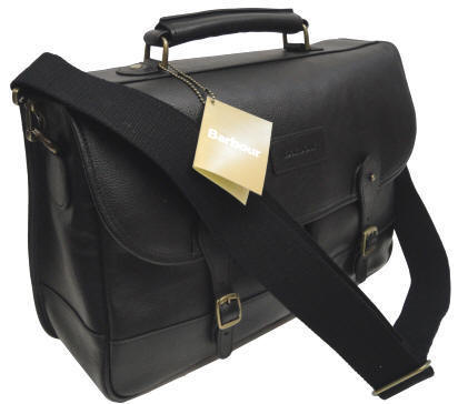 Barbour briefcase black new arrivals